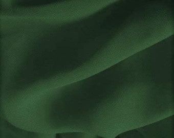 Hunter Green 58/60" Wide 100% Polyester Soft Light Weight, Sheer, See Through Chiffon Fabric Sold By The Yard.