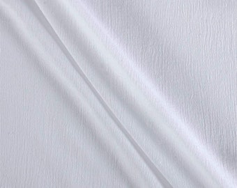 White Cotton Gauze Fabric 100% Cotton 48/50" inches Wide Crinkled Lightweight Sold by The Yard.