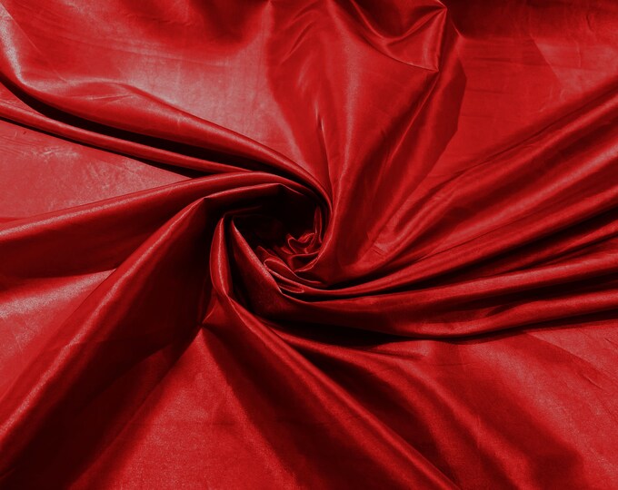 Solid Taffeta Fabric/ Taffeta Fabric By the Yard/ Apparel, Costume, Dress, Cosplay, Wedding. Red