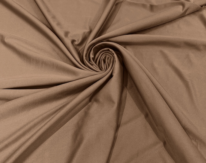 Nude Shiny Milliskin Nylon Spandex Fabric 4 Way Stretch 58" Wide Sold by The Yard