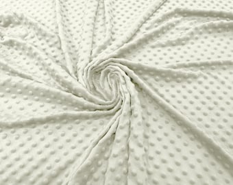 Minky Dot Ivory | New Creation Fabric & Foam