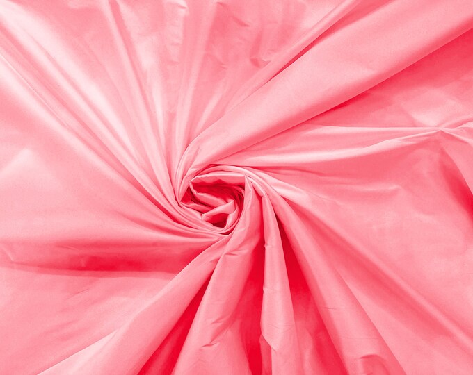 Neon Pink 100% Polyester Imitation Silk Taffeta Fabric 55" Wide/Costume/Dress/Cosplay/Wedding.