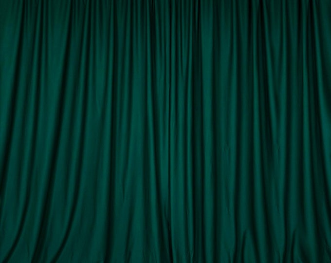 Hunter Green SEAMLESS Backdrop Drape Panel, All Sizes Available in Polyester Poplin, Party Supplies Curtains.