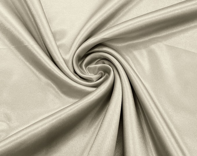 Ivory Crepe Back Satin Bridal Fabric Draper/Prom/Wedding/58" Inches Wide Japan Quality.