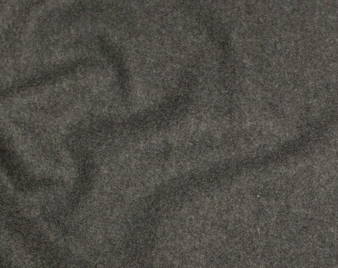 Dark Heather Gray Solid Polar Fleece Fabric Anti-Pill 58" Wide Sold by The Yard.