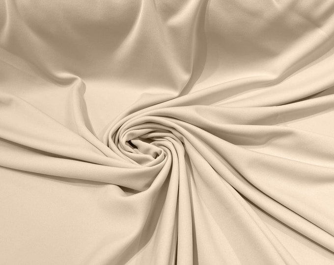 Taupe 59/60" Wide 100% Polyester Wrinkle Free Stretch Double Knit Scuba Fabric/cosplay/costumes.