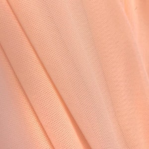 Peach Blush 58/60&quot; Wide Solid Stretch Power Mesh Fabric Nylon Spandex Sold By The Yard.