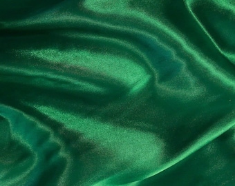 Kelly Green Light Weight Charmeuse Satin Fabric for Wedding Dress 60" inches wide sold by The Yard.