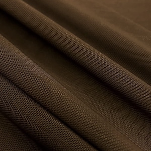 Brown 58/60&quot; Wide Solid Stretch Power Mesh Fabric Nylon Spandex Sold By The Yard.