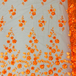 Orange Lace Fabric -  Australia