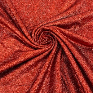 Red Stretch glitter shimmer 58” wide-Glimmer-Sparkling Fabric-Prom-Nightgown-Sold by the yard.
