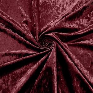 Port Red Stretch Crushed Velvet Fabric/58 Inches Wide/Cosplays.