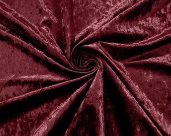 Port Red Crushed Velvet Fabric/58 Inches Wide/Cosplays.