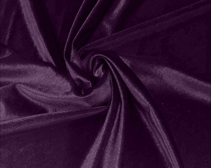 Plum 58"/60Inches Wide Royal Velvet Upholstery Fabric. Sold By The Yard.