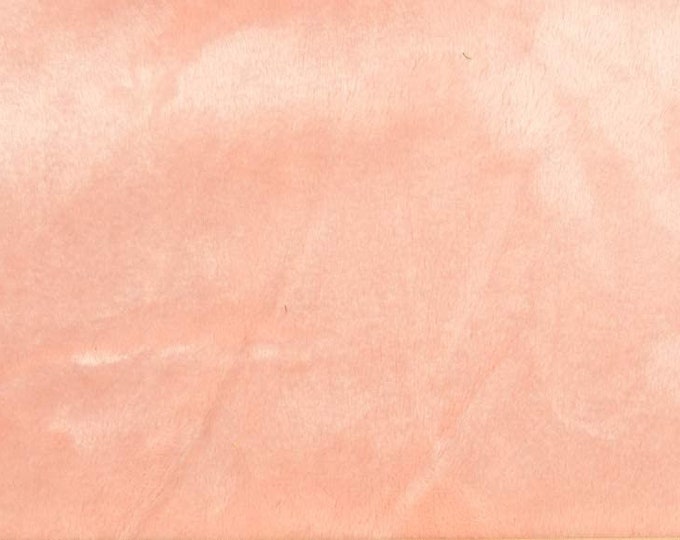 Blush Minky Smooth Soft Solid Plush Faux Fake Fur Fabric Polyester- Sold by the yard.