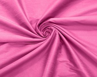 Hot Pink Polyester Dupioni Faux Silk Fabric | 55" Wide Wedding, Home Decor.