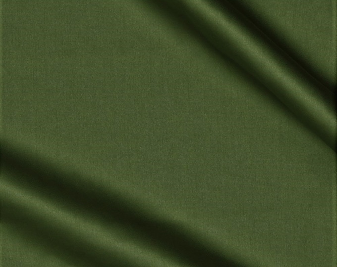 Olive Heavy Shiny Bridal Satin Fabric for Wedding Dress, 60" inches wide sold by The Yard.