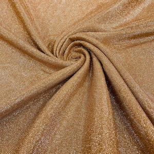 Rose Gold Stretch glitter shimmer 58” wide-Glimmer-Sparkling Fabric-Prom-Nightgown-Sold by the yard.