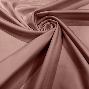 Mauve Matte Stretch Lamour Satin Fabric 58" Wide/Sold By The Yard. New Colors
