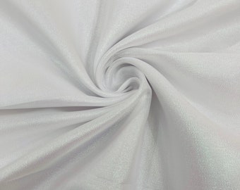 White Iridescent Metallic Shiny Light Weight texture  Lame Fabric/Sewing Craft Wedding Party Draping Supplies/Banners.