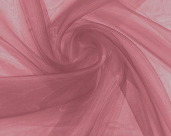 Rose Crystal Organza Fabric, Sheer Polyester, 58/60" Wide | Cosplay Costumes, Skirts.