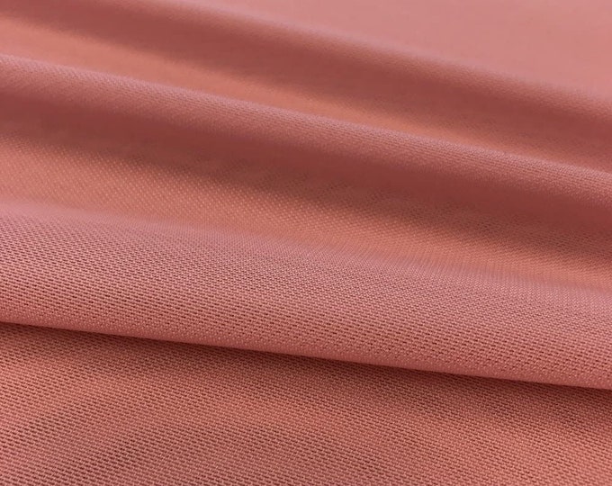 Dusty Rose 58/60" Wide Solid Stretch Power Mesh Fabric Nylon Spandex Sold By The Yard.