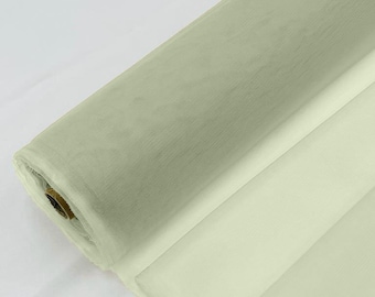 Sage Green - Bridal Mesh Tulle Netting Fabric / Sheer Mesh /58" Wide / Sold by the Yard