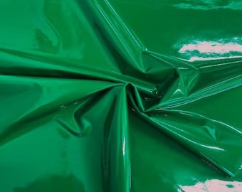 Holographic Vinyl Fabric, Emerald Green Reflective Spandex - Sold By The Yard