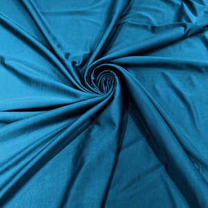 Ocean Blue Shiny Milliskin Nylon Spandex Fabric 4 Way Stretch 58&quot; Wide Sold by The Yard