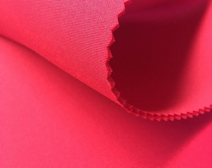 Neon Pink 58/60" Wide 90% Polyester / 10 percent Spandex Neoprene Scuba Fabric Sold By The Yard.