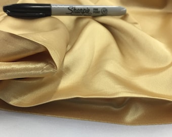 Gold 58 inch 2 way stretch charmeuse satin-super soft silky satin-wedding-bridal-prom-nightgown-sold by the yard.