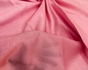 Mauve Iridescent Metallic Shiny Light Weight texture  Lame Fabric/Sewing Craft Wedding Party Draping Supplies/Banners.