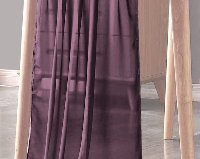 Plum - Chiffon Sheer Table Runner for Wedding, Decorations for Birthday Parties, Banquets, Engagements.