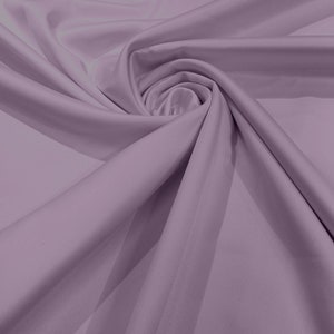 Lilac Matte Stretch Lamour Satin Fabric 58&quot; Wide/Sprzedawany na wymiar. Nowe kolory