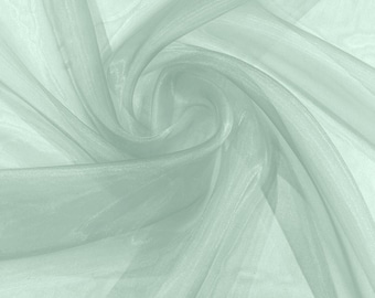 Mint Crystal Organza Fabric, Sheer Polyester, 58/60" Wide | Cosplay Costumes, Skirts.