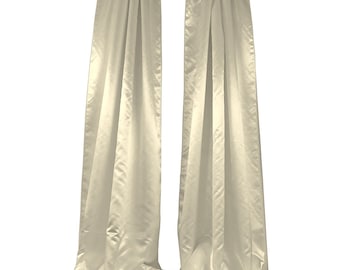 New Creations Fabric & Foam Inc Bridal Satin Backdrop, 1 Pair with 4" Rod Pocket, 5 Feet Wide x 8 Feet High