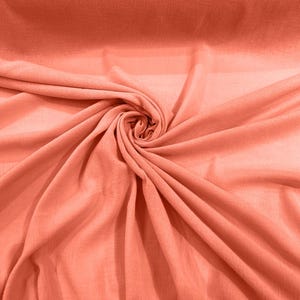 Coral Cotton Gauze Fabric 100% Cotton 48/50&quot; inches Wide Crinkled Lightweight Sold by The Yard.