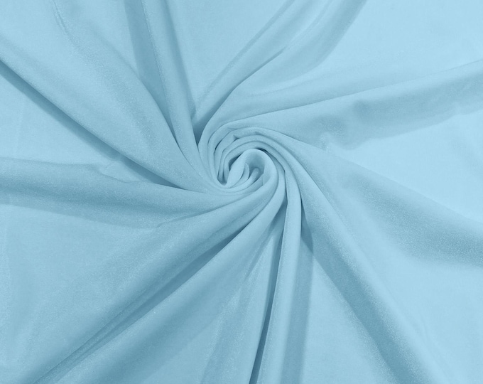 Light Blue Stretch Velvet Fabric 58" Wide| Apparel Costumes, Sold By The Yard