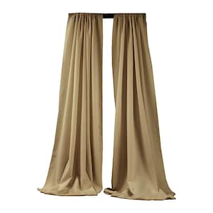 Taupe 2 Panels Backdrop Drape, All Sizes Available in Polyester Poplin, Party Supplies Curtains.