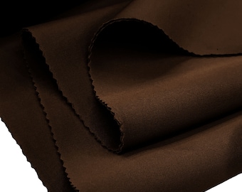 Brown Neoprene Scuba Fabric 2mm Thick | Stretch Polyester Spandex 58" Wide.