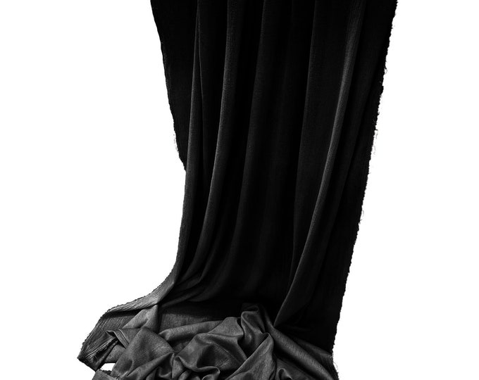 Black - Cotton Gauze Sheer Table Runner for Wedding, Decorations for Birthday Parties, Banquets, Engagements.