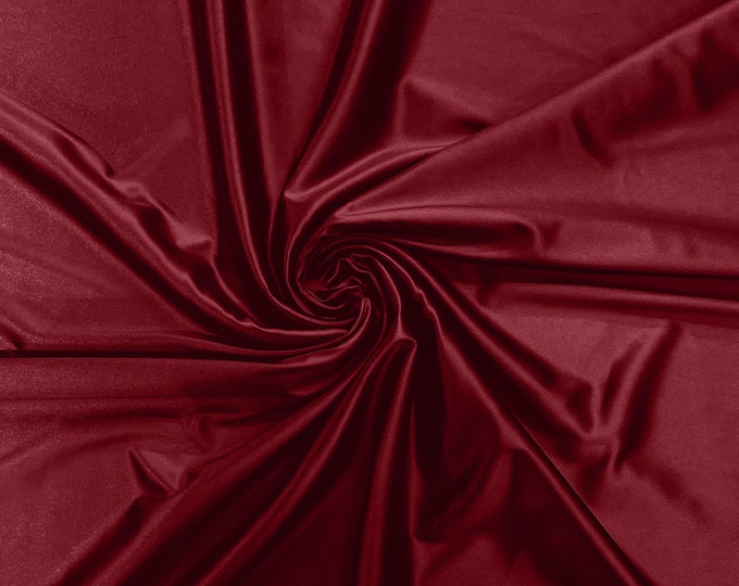 Cranberry Heavy Shiny Satin Stretch Spandex Fabric/58 Inches Wide/Prom/Wedding/Cosplays.