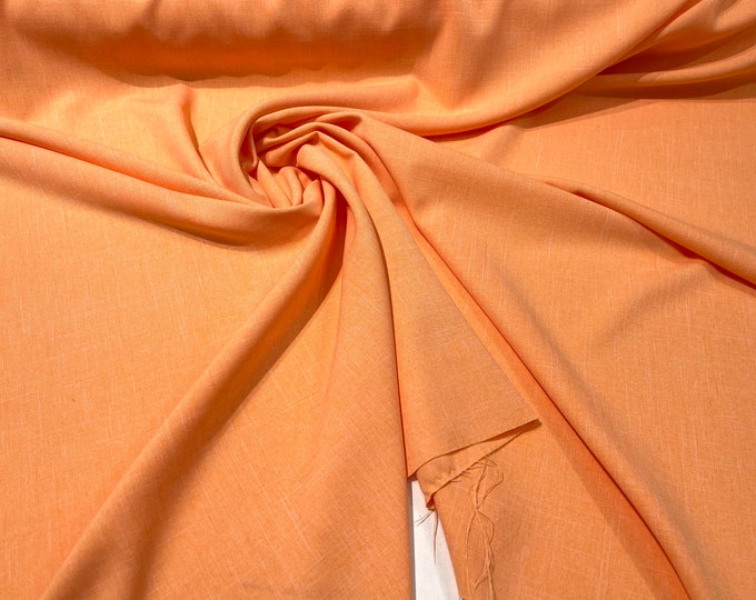 Light Orange Two-Tone Melange Poplin 58” Wide/ Polyester Poplin Fabric.