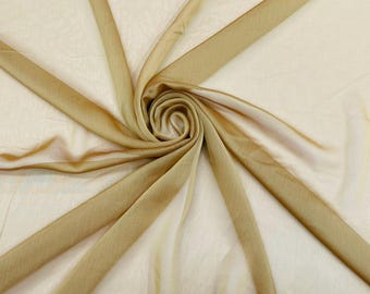 Chiffon Two Tone Sheer Fabric, by The Yard - Gold
