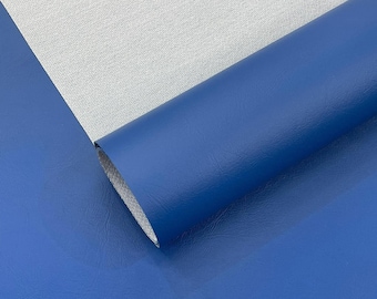 Royal Blue Marine Vinyl Fabric, Waterproof Faux Leather Upholstery 54" Wide