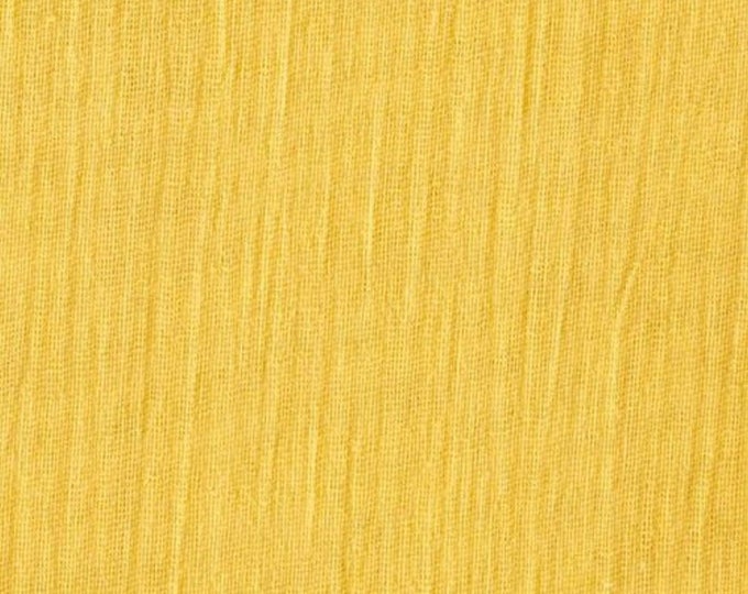 Yellow Cotton Gauze Fabric 100% Cotton 48/50" inches Wide Crinkled Lightweight Sold by The Yard.
