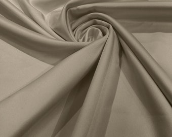 Sand Matte Stretch Lamour Satin Fabric 58" Wide/Sold By The Yard. New Colors