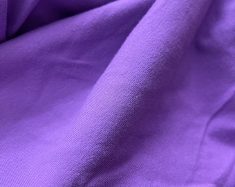 Lavender 58/60" Wide  Cotton Jersey Spandex Knit Blend 95% Cotton 5 percent Spandex/Stretch Fabric/Costume