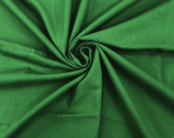 Kelly Green Medium Weight Rayon Natural Linen Fabric/50 " Wide/Clothing