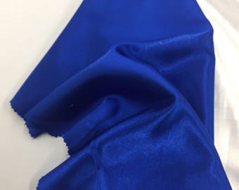 Royal Blue 58 inch 2 way stretch charmeuse satin-super soft silky satin-wedding-bridal-prom-nightgown-sold by the yard.